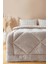 Bej Kareli Çift Kişilik Çift Taraflı Lüx Wellsoft Yorgan Seti 195x215 cm 6