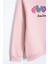 Pembe Kalp Nakışlı Bisiklet Yaka Kız Çocuk Şardonlu Sweatshirt 23251 2