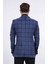 Slim Fit Mono Yaka Lacivert Kareli Astarsız Tek Ceket 4