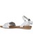 Beyaz Deri Kadın Düz Sandalet 01WU7450 01WU7450 5