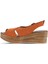 Turuncu Alf Süet Kadın Dolgu Topuklu Sandalet 01WA4706 01WA4706 5
