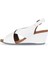 Beyaz Deri Kadın Dolgu Topuklu Sandalet 01WJ1501 01WJ1501 3