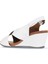 Beyaz Deri Kadın Dolgu Topuklu Sandalet 01WJ1501 01WJ1501 4