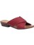 Bordo Deri Kadın Az Topuklu Terlik 01WN0402 01WN0402 2