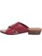 Bordo Deri Kadın Az Topuklu Terlik 01WN0402 01WN0402 3