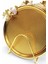 Gold Metal Pasta Sunum Tabağı Set 6 Lı Tabaklık Stand Lı Lüx 3