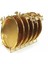 Gold Metal Pasta Sunum Tabağı Set 6 Lı Tabaklık Stand Lı Lüx 4