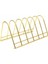 Gold Metal Pasta Sunum Tabağı Set 6 Lı Tabaklık Stand Lı Lüx 6