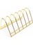 Gold Metal Pasta Sunum Tabağı Set 6 Lı Tabaklık Stand Lı Lüx 7