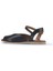 Siyah Khv-Bej Deri Kadın Düz Sandalet 01WA5702 01WA5702 4
