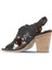 Siyah Khv-Bej Deri Kadın Topuklu Sandalet 01WQ2902 01WQ2902 4