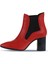 Kırmızı Deri Kadın Topuklu Bot 01WP1003 01WP1003 4