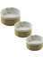 3 Boy Yuvarlak Bambu Kenar Organizer Sepet Ahşap Altlık - Bezli 21X25X28CM (5047) 1