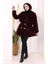 Leopar Düğmeli Kaban 70059-1 Bordo 2