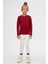 Bordo Basic Unisex Çocuk Kışlık Sıfır Yaka Uzun Kollu Tişört 1