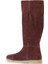 Bordo Süet Kadın Düz Çizme 01WT3314 01WT3314 4