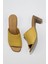 Sarı Deri Kadın Topuklu Terlik 01WN4002 01WN4002 1