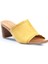 Sarı Deri Kadın Topuklu Terlik 01WN4002 01WN4002 3