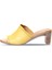 Sarı Deri Kadın Topuklu Terlik 01WN4002 01WN4002 4
