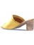 Sarı Deri Kadın Topuklu Terlik 01WN4002 01WN4002 5