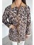 Leopar Desenli Ön Çıtçıtlı Trençkot P-00018858 2