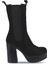 Siyah Süet Kadın Topuklu Bot 01WV5003 01WV5003 1