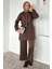 Yan Kapitone Detaylı Kapüşonlu Tesettür Tunik Pantolon Ikili Takım P-00018855 1