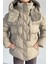Kadın Kapüşonlu Fermuarlı ve Çıtçıtlı Şişme Mont P-00018678 3