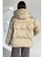 Kadın Kapüşonlu Fermuarlı ve Çıtçıtlı Şişme Mont P-00018678 4