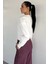 Kadın Bisiklet Yaka Kalp Nakışlı Üç Iplik Şardonlu Sweatshirt P-00018602 4
