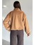 Kadın Astarlı Fermuarlı Peluş Ceket P-00018646 4