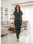 Kadın Düğme Detaylı Yeşil Pijama Takımı 1