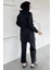 Yan Kapitone Detaylı Kapüşonlu Tesettür Tunik Pantolon Ikili Takım P-00018855 4