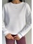 Kadın Bisiklet Yaka Şardonlu Ön Taş Işlemeli Sweatshirt P-00018610 1