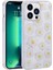 iPhone 13 Pro Max Uyumlu Simli Desenli Kamera Korumalı Parlak Frms Popy Kapak-Papatya 1