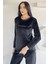 Kadın Baskılı Kadife Sweat Pantolon Ikili Takım P-00018488 2