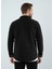 Erkek Slim Fit Düğmeli Yaka Çift Cepli Düz Siyah Polar Erkek Gömlek 4