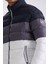 Lacivert Slim Fit Dik Yaka Kışlık Şişme Mont 7