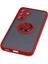 Samsung Galaxy A34 5g Kılıf Montreal Yüzüklü Silikon Kapak - Kırmızı 5