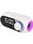 Md-W7 1200MAH 5W Beyaz Bluetooth-Aux-Derece-Usb-Fm Double Alarmlı Saat Speaker Speaker 1
