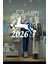 Geyik ve Happy New Year 2026 Yılbaşı Süslemeleri Yeni Yıl Vitrin Cam Sticker 1