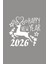 Geyik ve Happy New Year 2026 Yılbaşı Süslemeleri Yeni Yıl Vitrin Cam Sticker 3