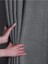 Kadife Dokulu Gümüş Grisi Fon Perde 260 cm Uzunluk 180 cm Genişlik Tek Kanat 6