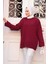 Bordo Tesettür Triko Kazak Tunik 70012BR 3