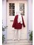 Bordo Tesettür Triko Kazak Tunik 70012BR 4