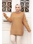 Camel Tesettür Triko Kazak Tunik 55551C 2