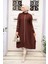 Kahverengi Tesettür Triko Panço Tunik 58651KH 1