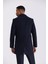 Lacivert Comfort Fit Mono Yaka Erkek Kaban 8