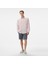Erkek Pembe Classic Fit Çizgili Keten Gömlek 3