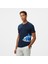 Erkek Lacivert Regular Fit Baskılı T-Shirt 1